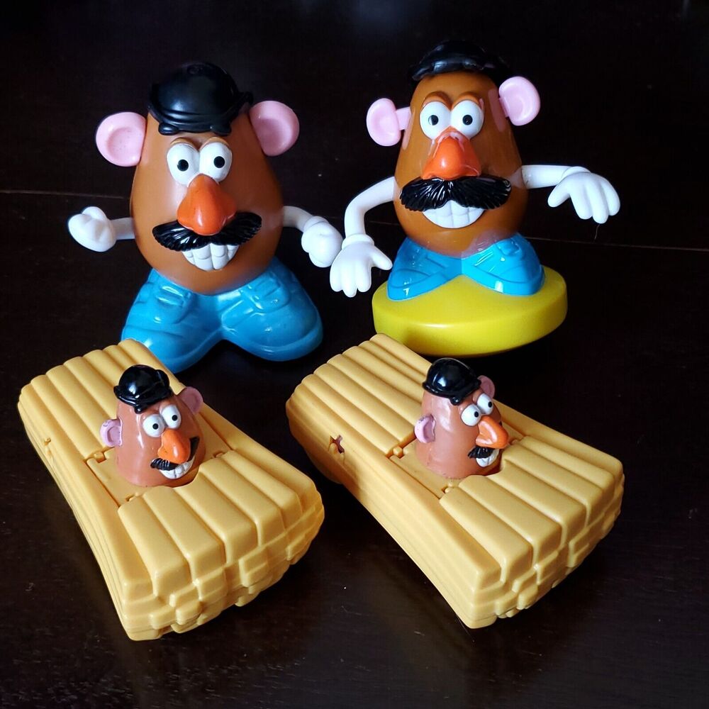 Vintage Burger King Mr Potato Head Kids Meal Toys Collectibles 90s Lot of 4